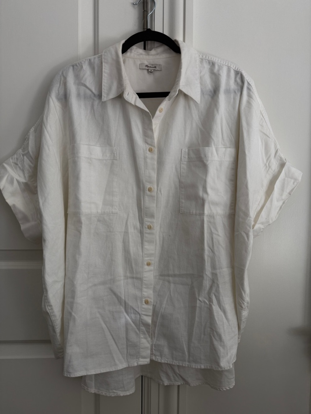 Madewell Cotton Courier Shirt Size 3X Pure White